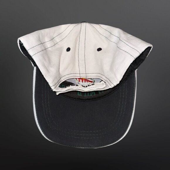 Iowa Wild Hockey Embroidered Logo Adjustable Back Cap Hat Black/White - Picture 5 of 8